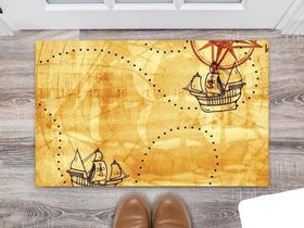 Tapete Capacho Personalizado Divertido Mapa Pirata