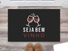 Tapete Capacho Personalizado Divertido Seja Bem Vinho (Vermelho)