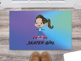 Tapete Capacho Personalizado Divertido Skate Skater Girl