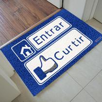 Tapete Capacho Personalizado - Entrar Curtir Facebook 60x40 Tapete Capacho Personalizado - Entrar Curtir Facebook 60x40