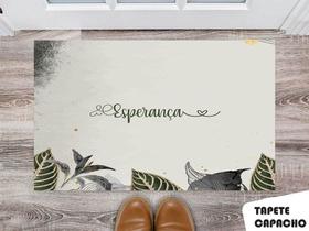 Tapete Capacho Personalizado Esperança Natural Verde