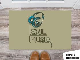 Tapete Capacho Personalizado Evil Music - Criative Gifts