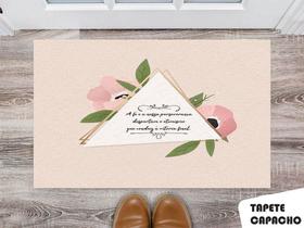 Tapete Capacho Personalizado Fé e Perseverança Floral Tapete Capacho Personalizado Fé e Perseverança Floral