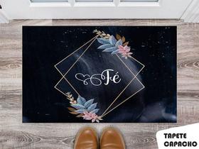 Tapete Capacho Personalizado Fé Floral Cósmico Tapete Capacho Personalizado Fé Floral Cósmico