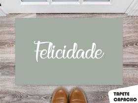 Tapete Capacho Personalizado Felicidade Fundo Clean Tapete Capacho Personalizado Felicidade Fundo Clean