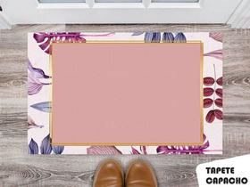 Tapete Capacho Personalizado Floral Enquadrado Tapete Capacho Personalizado Floral Enquadrado
