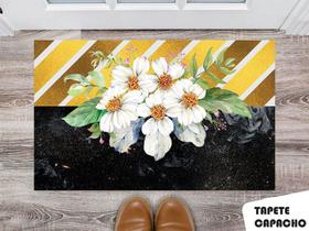 Tapete Capacho Personalizado Floral Fundo Universo x Gold Tapete Capacho Personalizado Floral Fundo Universo x Gold