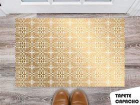 Tapete Capacho Personalizado Floral Minimalista Gold Metalizado Tapete Capacho Personalizado Floral Minimalista Gold Metalizado