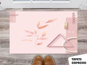 Tapete Capacho Personalizado Floral Rose com Formas Tapete Capacho Personalizado Floral Rose com Formas