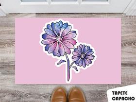 Tapete Capacho Personalizado Flores Universo