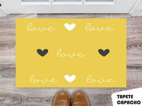 Tapete Capacho Personalizado Heart Love