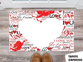 Tapete Capacho Personalizado I Love You