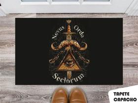 Tapete Capacho Personalizado Iluminatti Novus Ordo