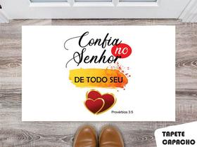Tapete Capacho Personalizado Jesus Confia no Senhor de Todo