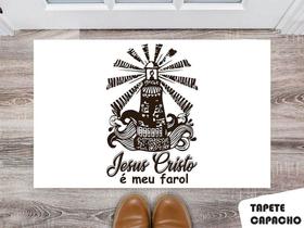 Tapete Capacho Personalizado Jesus Cristo é o meu Farol