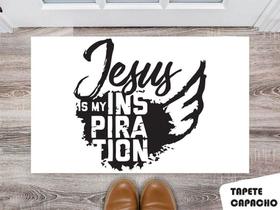 Tapete Capacho Personalizado Jesus é Minha Inspiração Tapete Capacho Personalizado Jesus é Minha Inspiração