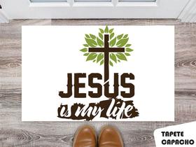 Tapete Capacho Personalizado Jesus é Minha Vida