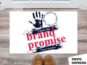 Tapete Capacho Personalizado Jesus Marca da Promessa