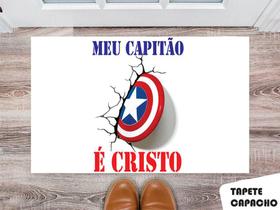 Tapete Capacho Personalizado Jesus Meu Capitão é Cristo