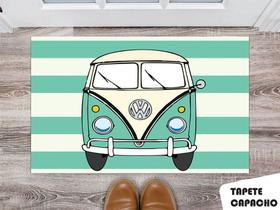 Tapete Capacho Personalizado Kombi Verde Agua Tapete Capacho Personalizado Kombi Verde Agua