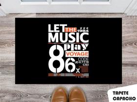 Tapete Capacho Personalizado Let The Music - Criative Gifts