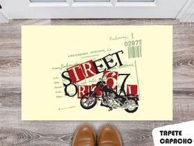 Tapete Capacho Personalizado Moto Street Motocicleta