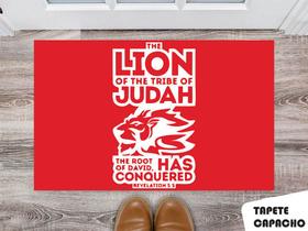 Tapete Capacho Personalizado O Leão de Juda Vermelho - Criative Gifts
