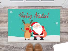 Tapete Capacho Personalizado Papai Noel na Neve - Criative Gifts