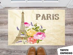 Tapete Capacho Personalizado Paris Floral