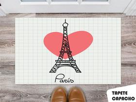 Tapete Capacho Personalizado Paris Torre Eiffel
