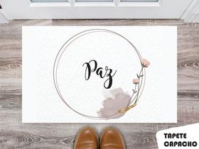Tapete Capacho Personalizado Paz Minimalista Floral