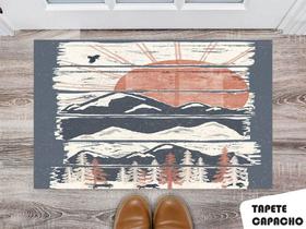 Tapete Capacho Personalizado Por do Sol Cores Verão Tapete Capacho Personalizado Por do Sol Cores Verão