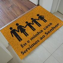 Tapete Capacho Personalizado - Servimos ao senhor 60x40