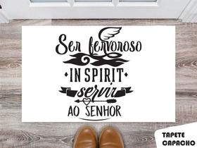 Tapete Capacho Personalizado Servir ao Senhor