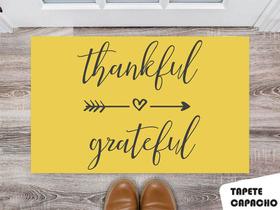 Tapete Capacho Personalizado Thankful Grateful Tapete Capacho Personalizado Thankful Grateful