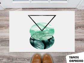 Tapete Capacho Personalizado Triângulo Invertido Tons de Verde Tapete Capacho Personalizado Triângulo Invertido Tons de Verde