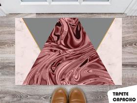 Tapete Capacho Personalizado Triângulo Vinho Seda Tapete Capacho Personalizado Triângulo Vinho Seda