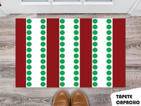 Tapete Capacho Personalizado Vinho com Bolinhas Verdes Tapete Capacho Personalizado Vinho com Bolinhas Verdes