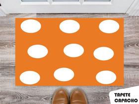 Tapete Capacho Personalizado White and Orange VL 1 Tapete Capacho Personalizado White and Orange VL 1