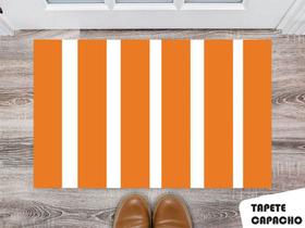 Tapete Capacho Personalizado White and Orange VL 2