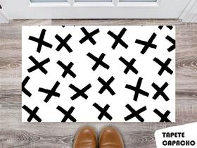 Tapete Capacho Personalizado X Black And White