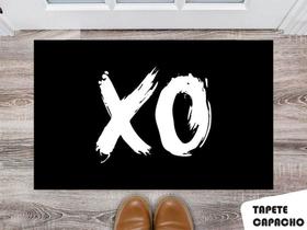 Tapete Capacho Personalizado Xo Black and White Tapete Capacho Personalizado Xo Black and White