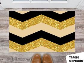 Tapete Capacho Personalizado Zig Zag Gold Tapete Capacho Personalizado Zig Zag Gold