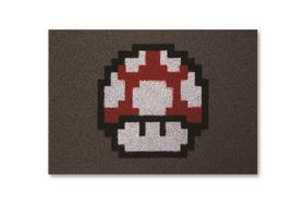 Tapete Capacho porta de entrada casa , Criativo Geek Mario Bros 1UP Mushroom 1/ 0,80 x 0,60 m
