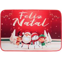 Tapete Capacho Porta Decoração Feliz Natal Enfeite 39x59cm