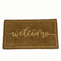 Tapete Capacho Porta Entrada Fibra de Coco 33x66cm Borracha Antiderrapante Decorativo Tapete Capacho Porta Entrada Fibra de Coco 33x66cm Borracha Antiderrapante Decorativo