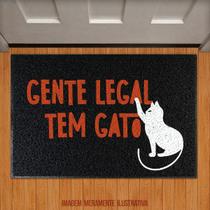 Tapete Capacho Porta Entrada Gente Legal Tem Gato - Legião Nerd