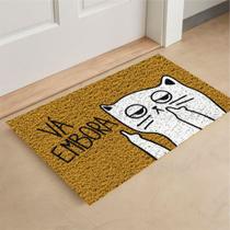 Tapete Capacho Porta Gato Embora 60x40 Divertido Decorativo