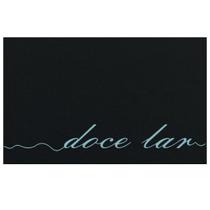 Tapete Capacho Preto Doce Lar Azul- Antiderrapante