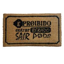 Tapete Capacho Proibido Borracha E Fibra De Coco 33x60x15mm